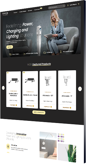 A screenshot of MOD's website design