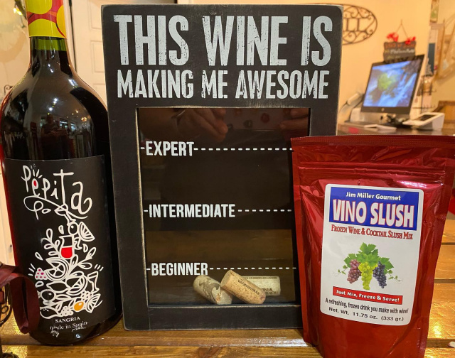 picture of Vino Slush Wine Slushie Mix and wine